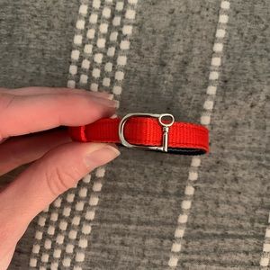 Keep collective red and navy striped reversible bracelet